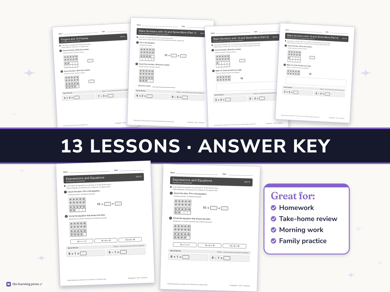 Preview page 3 of Illustrative Math (IM®) Aligned Kindergarten Unit 6 Homework: Numbers 0–20