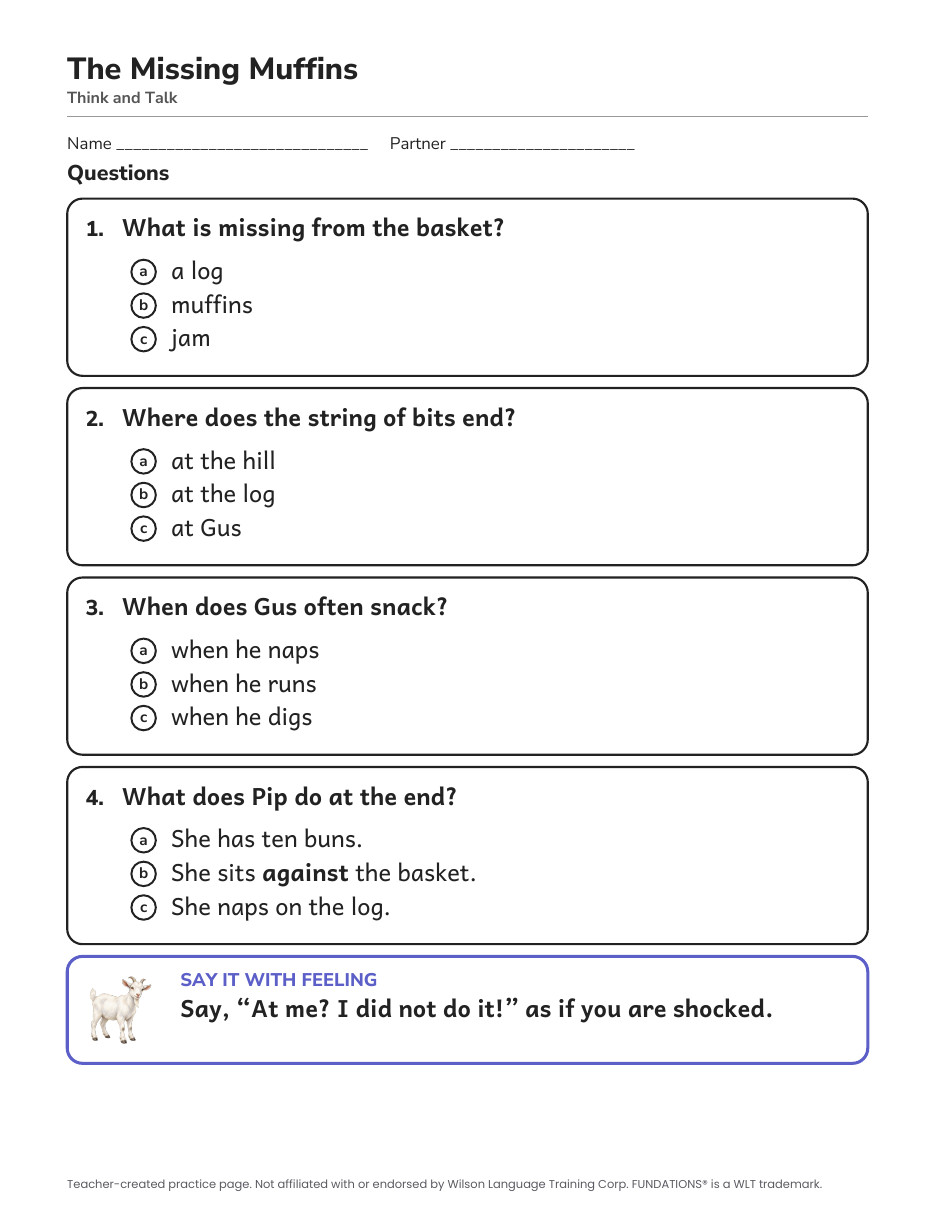 Preview page 3 of Fundations-Aligned Partner Reader's Theater · Level 2 Unit 5