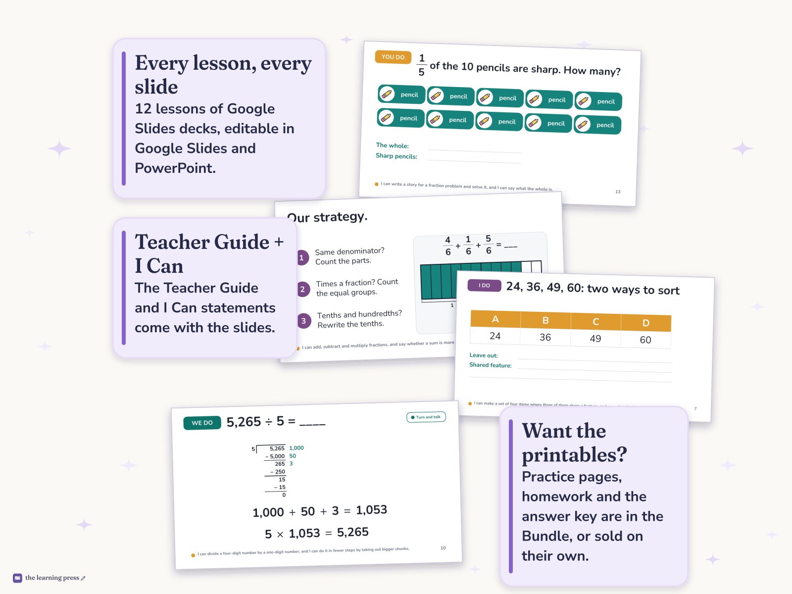 Preview page 4 of Illustrative Math (IM®) Aligned 4th Grade Unit 9 Slides: Putting It All Together