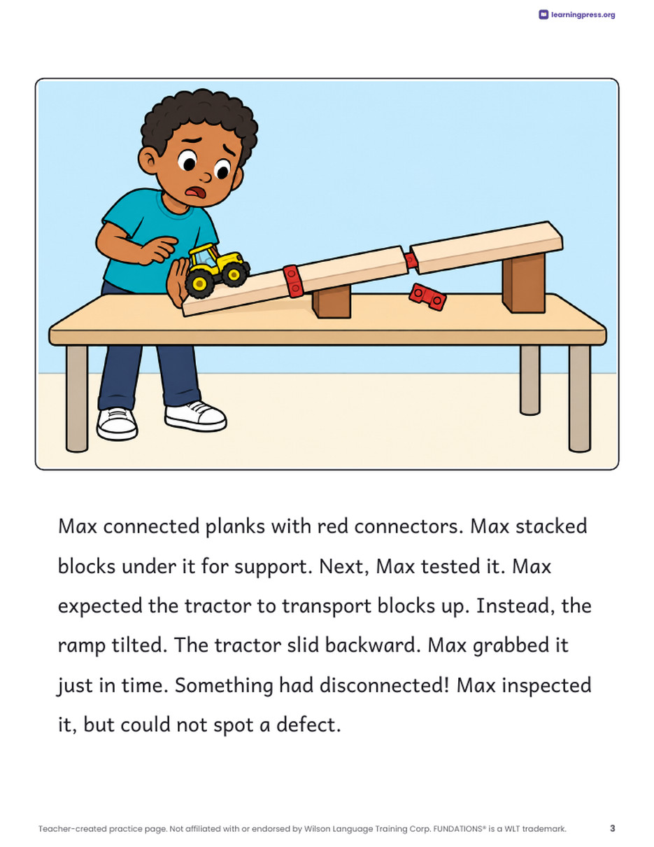 Preview page 4 of Fundations®-Aligned Decodable Reader · Level 3 Bonus Unit