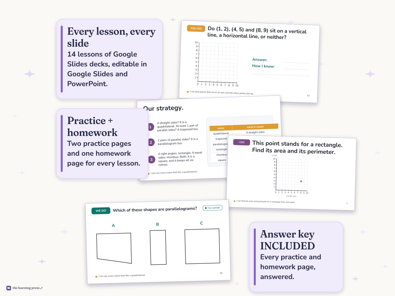 Preview page 4 of Illustrative Math (IM®) Aligned 5th Grade Unit 7 Bundle: Shapes on the Coordinate Grid
