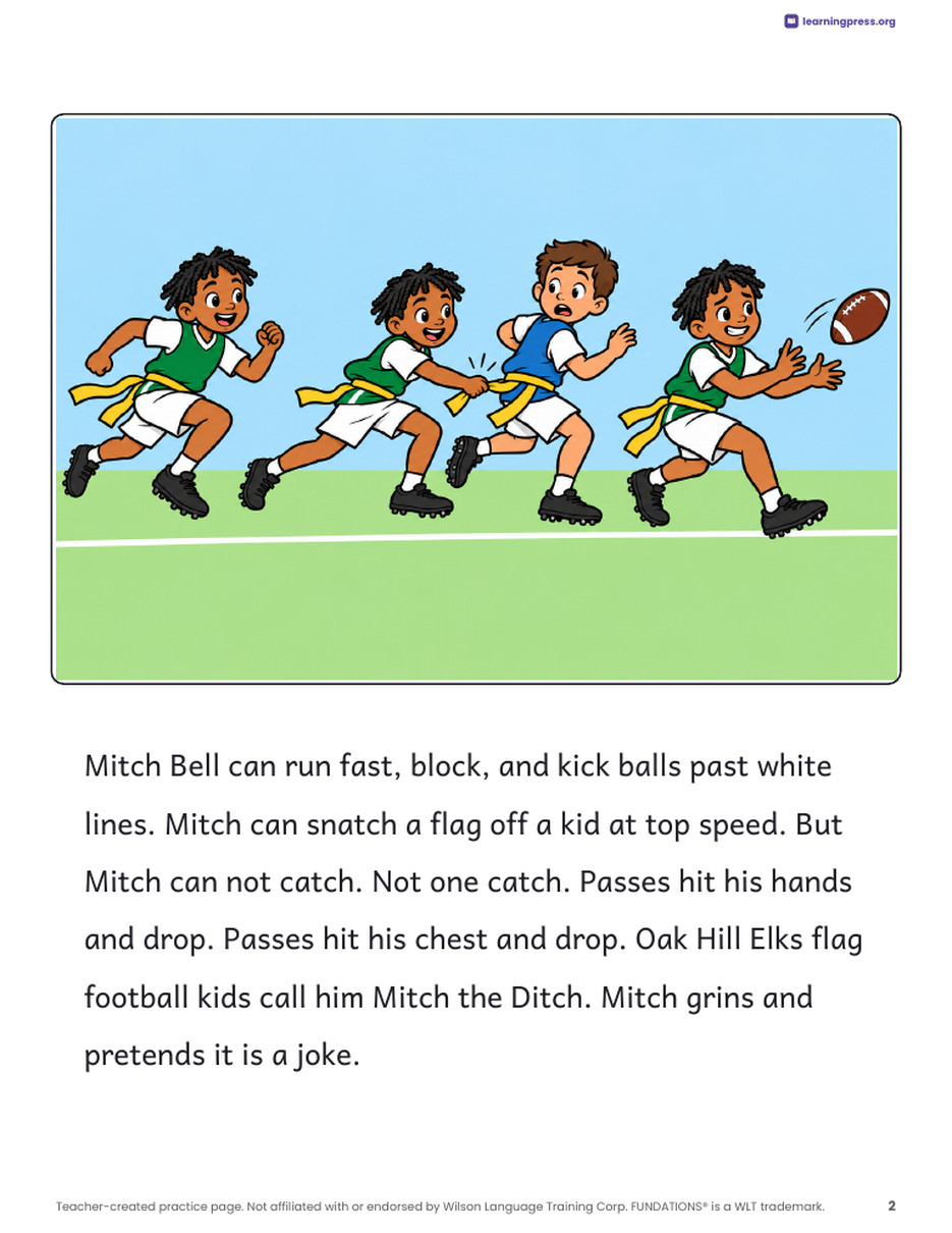 Preview page 3 of Fundations®-Aligned Decodable Reader · Level 3 Unit 1