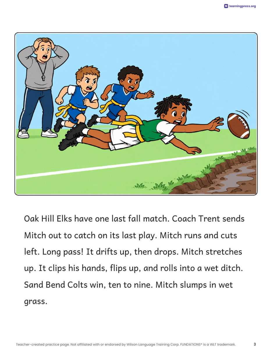 Preview page 4 of Fundations®-Aligned Decodable Reader · Level 3 Unit 1