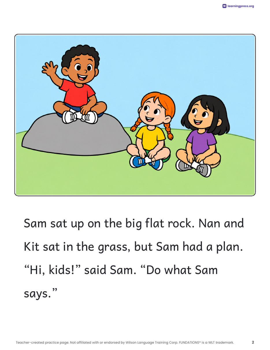 Preview page 3 of Fundations®-Aligned Decodable Reader · Level 1 Unit 9