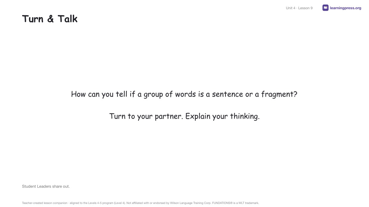 Preview page 4 of Fundations Level 4 Unit 4 Lesson Slides