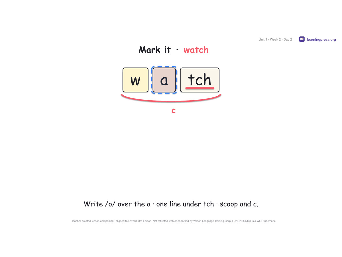 Preview page 3 of Fundations Level 3 Unit 1 Lesson Slides – 3rd Edition Aligned