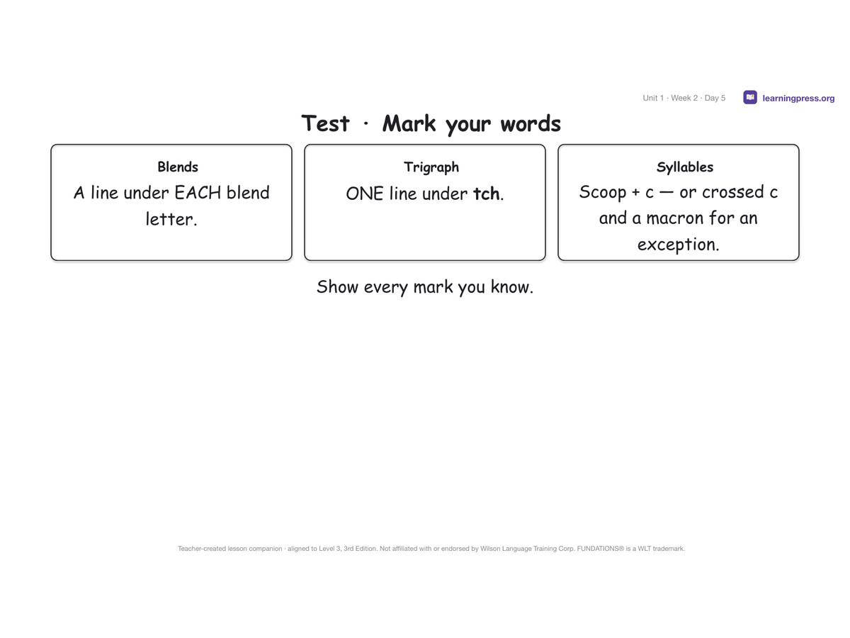 Preview page 4 of Fundations Level 3 Unit 1 Lesson Slides – 3rd Edition Aligned