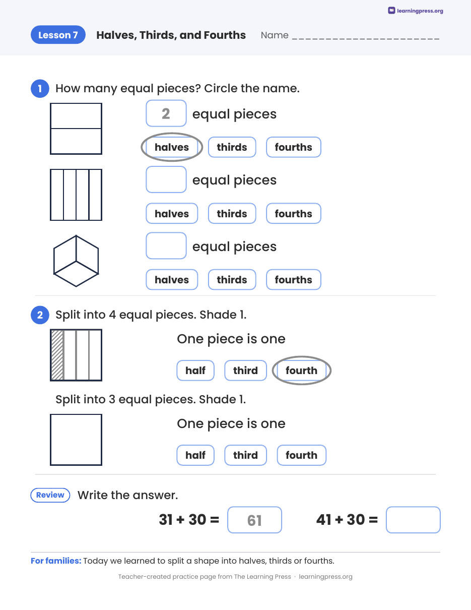 Preview page 3 of Illustrative Math (IM®) Aligned 2nd Grade Homework Packets Bundle: All 9 Units
