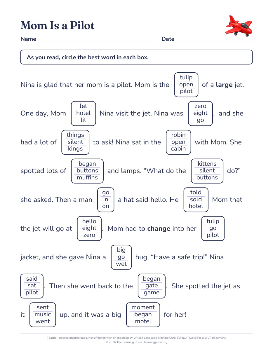 Preview page 1 of Fundations®-Aligned Maze Passages · Level 2 Unit 7