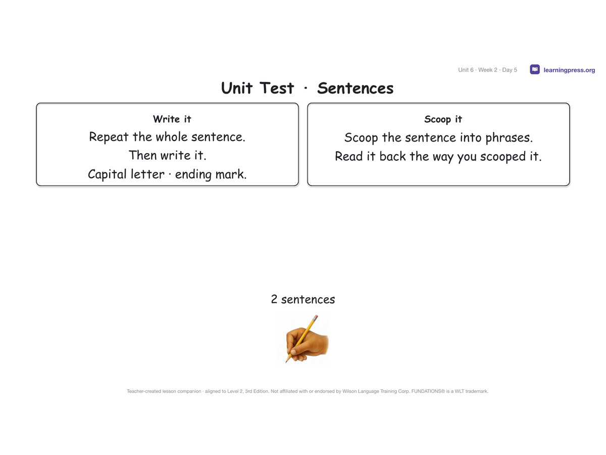 Preview page 4 of Fundations Level 2 Unit 6 Lesson Slides – 3rd Edition Aligned