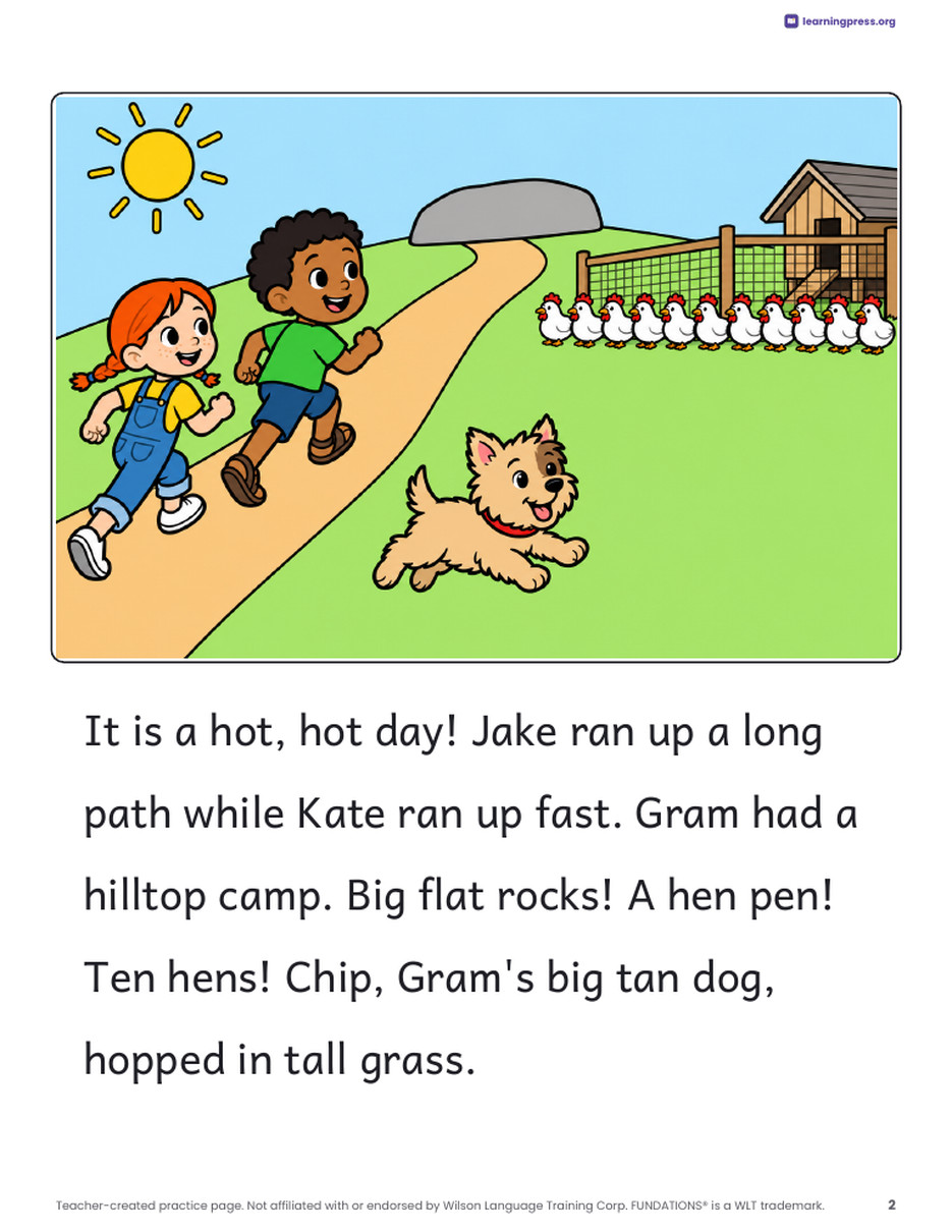 Preview page 3 of Fundations®-Aligned Decodable Reader · Level 1 Unit 14