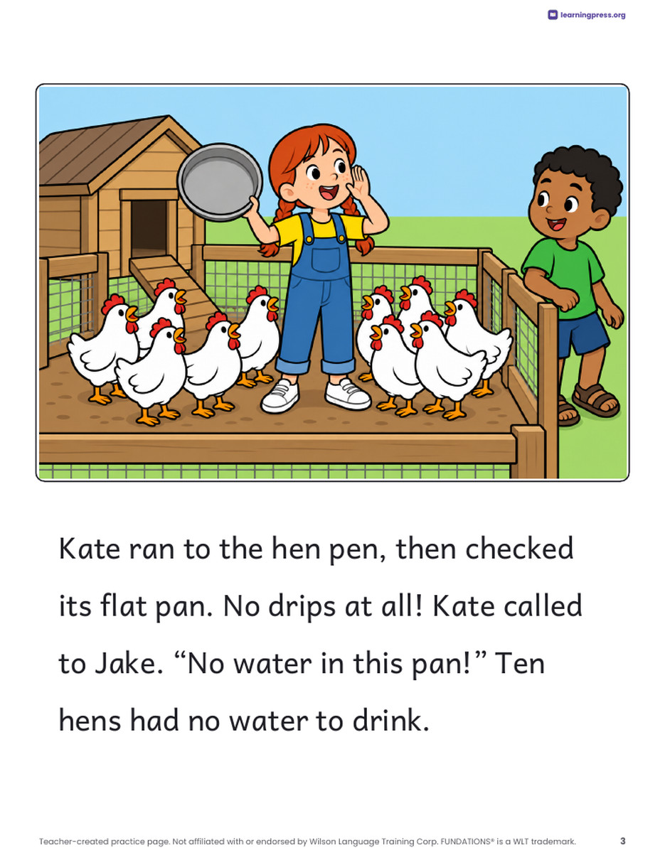 Preview page 4 of Fundations®-Aligned Decodable Reader · Level 1 Unit 14