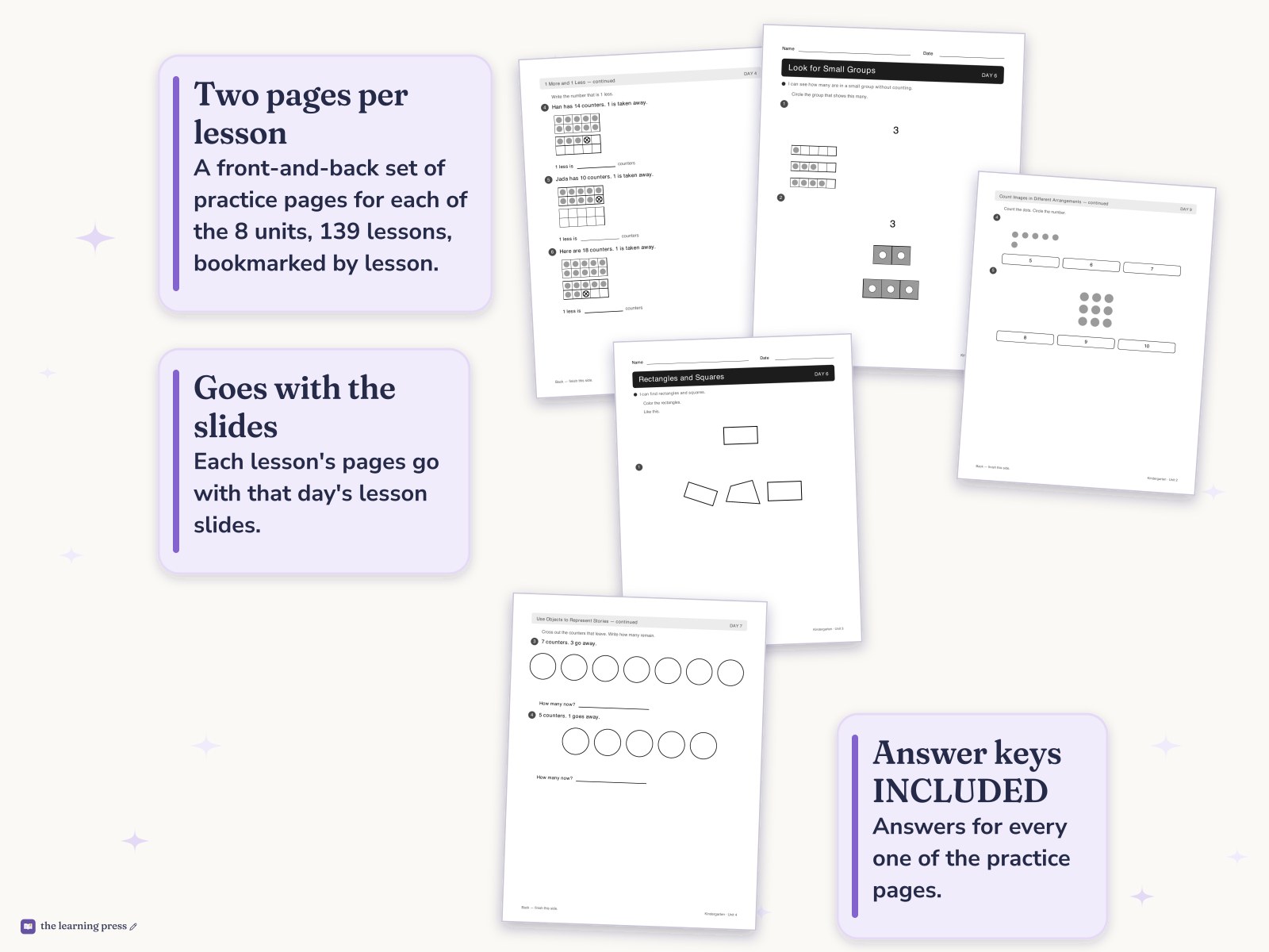 Preview page 4 of Illustrative Math (IM®) Aligned Kindergarten Full-Year Worksheets: All 8 Units