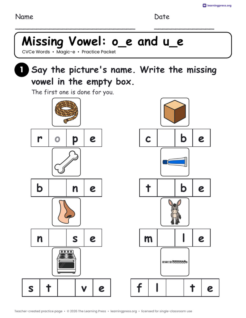 Preview page 3 of CVCe Mega Practice Packet