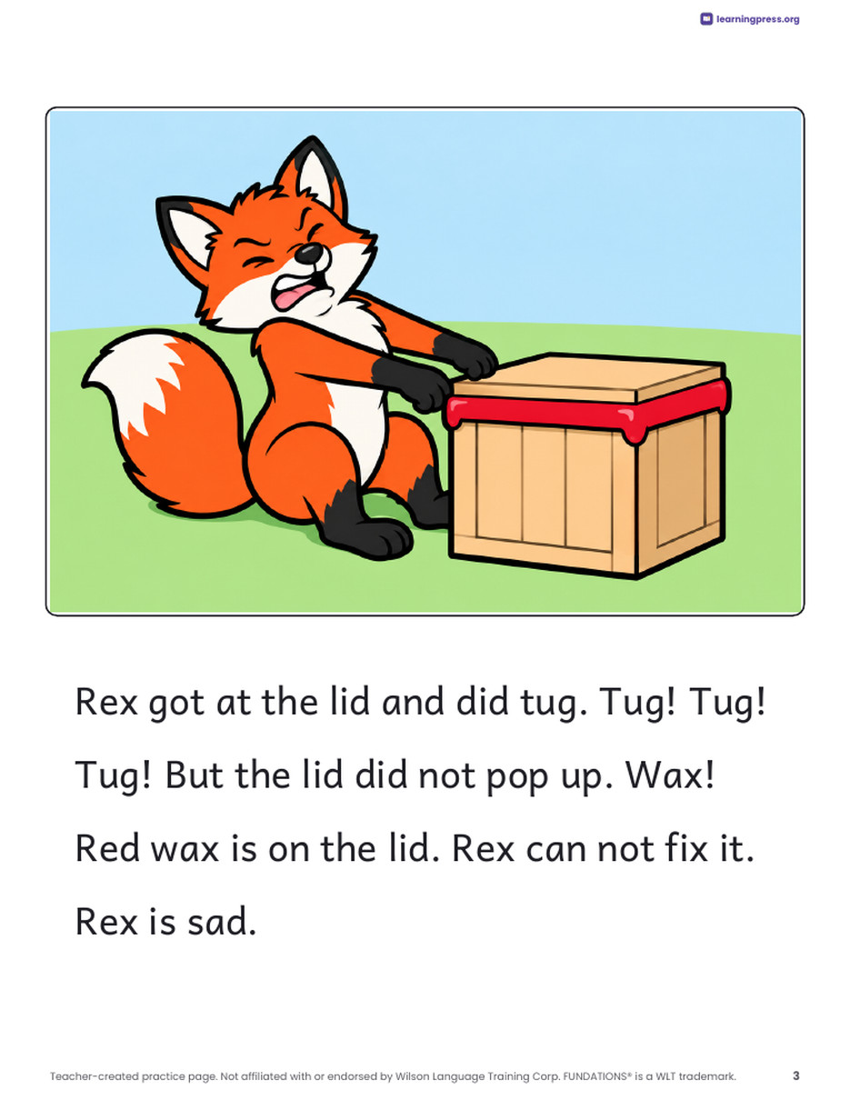 Preview page 4 of Fundations®-Aligned Decodable Reader · Level 1 Unit 2