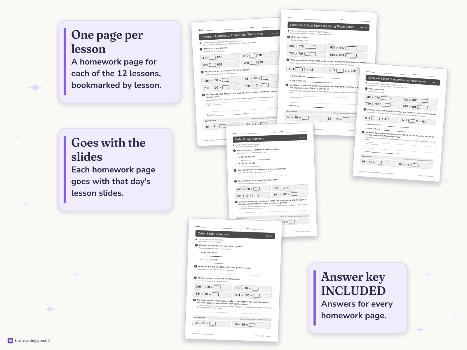Preview page 4 of Illustrative Math (IM®) Aligned 2nd Grade Unit 5 Homework: Numbers to 1,000