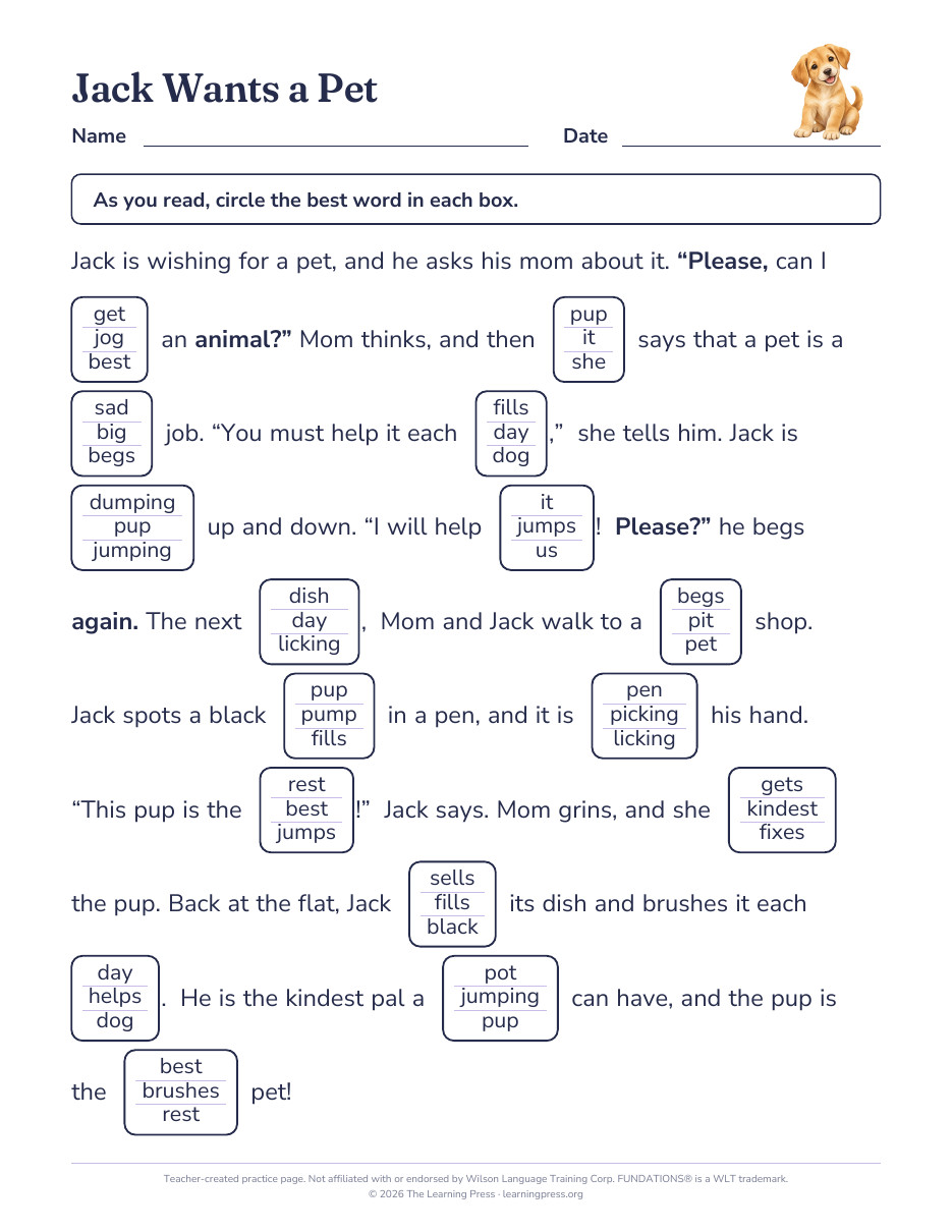 Preview page 1 of Fundations®-Aligned Maze Passages · Level 2 Unit 4