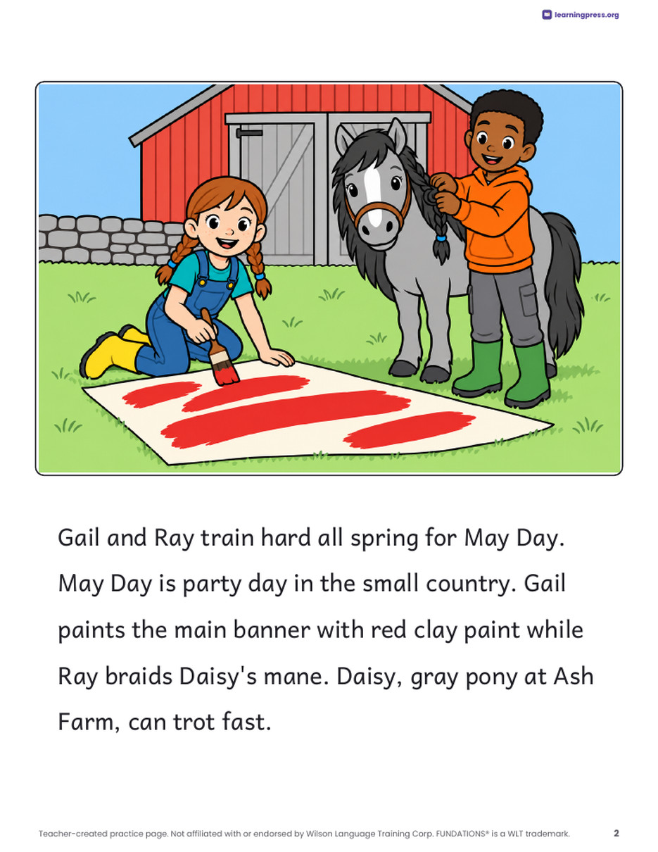 Preview page 3 of Fundations®-Aligned Decodable Reader · Level 2 Unit 10