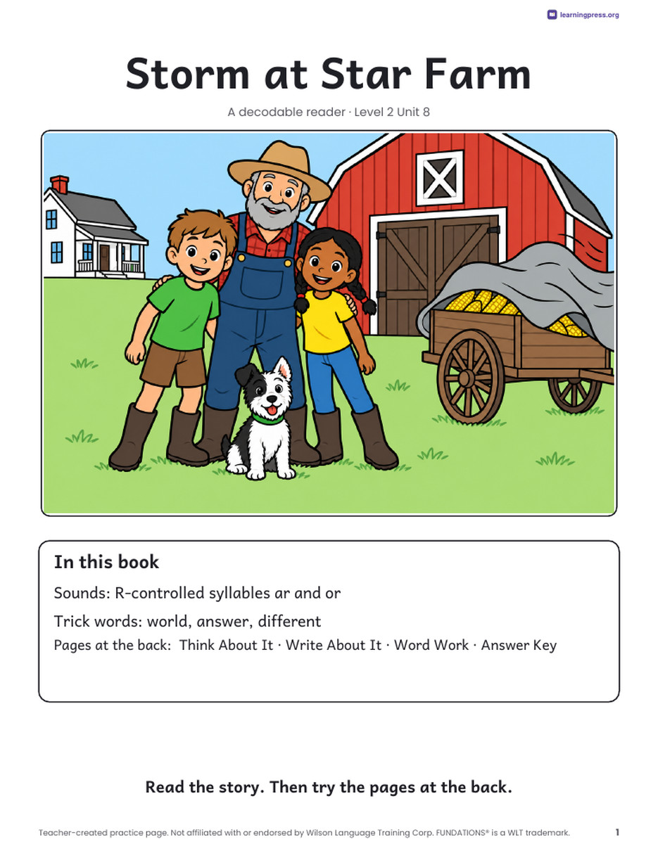 Preview page 2 of Fundations®-Aligned Decodable Reader · Level 2 Unit 8