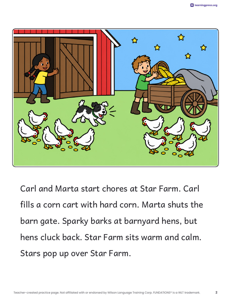 Preview page 3 of Fundations®-Aligned Decodable Reader · Level 2 Unit 8