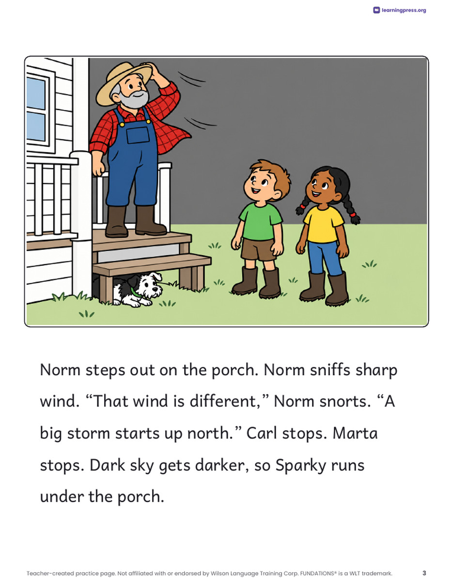 Preview page 4 of Fundations®-Aligned Decodable Reader · Level 2 Unit 8