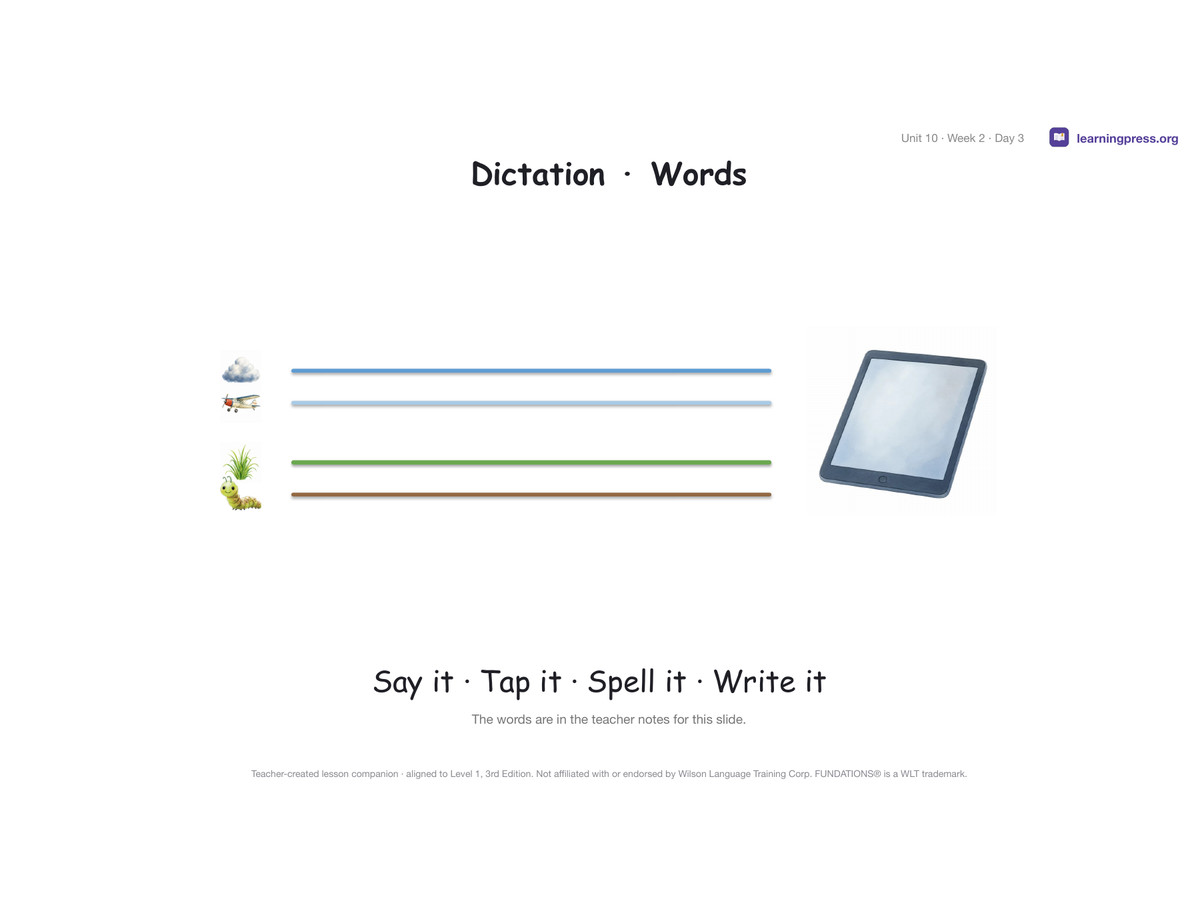 Preview page 3 of Fundations Level 1 — Full-Year Slides Bundle (All Units 1–14) (3rd Edition Aligned)