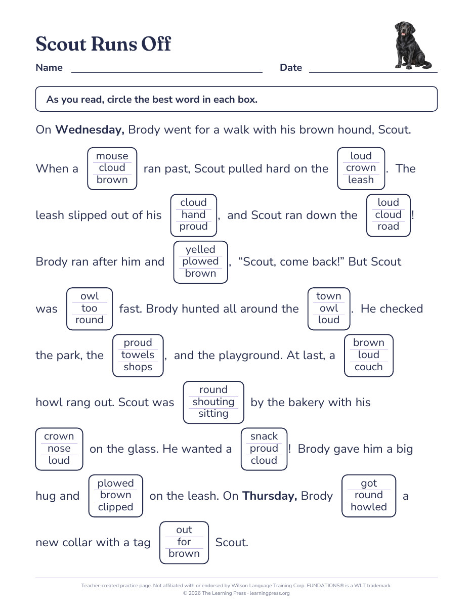 Preview page 1 of Fundations®-Aligned Maze Passages · Level 2 Unit 14