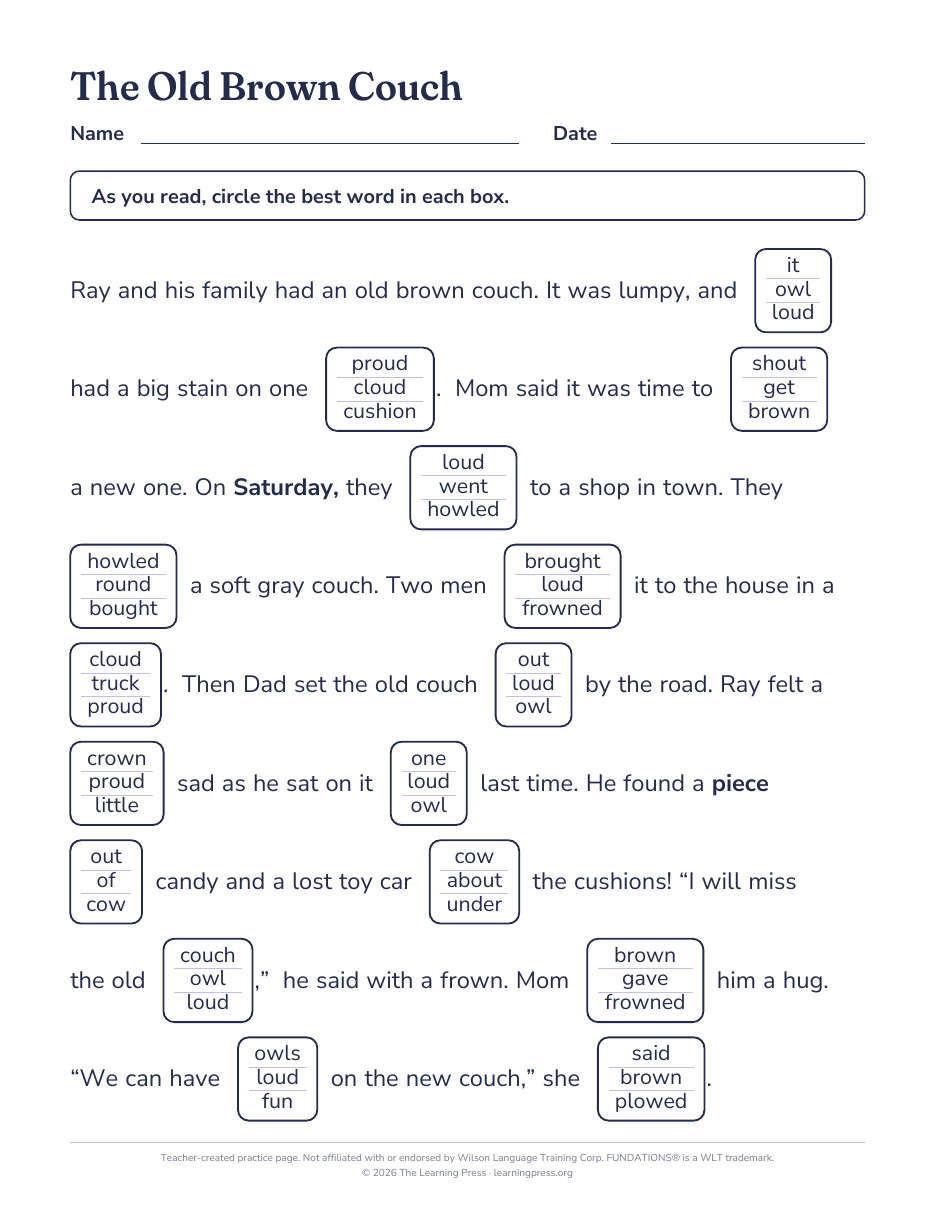 Preview page 3 of Fundations®-Aligned Maze Passages · Level 2 Unit 14
