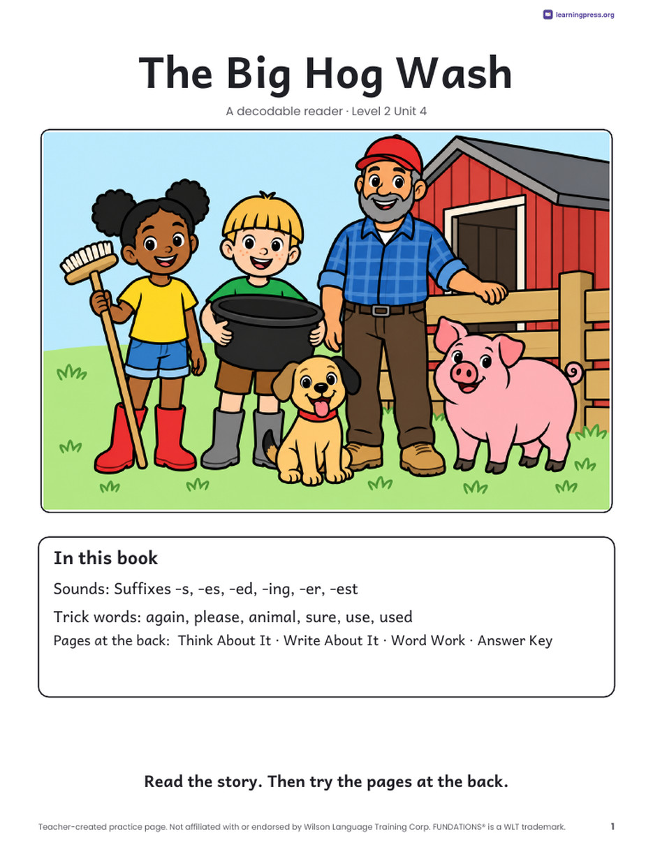 Preview page 2 of Fundations®-Aligned Decodable Reader · Level 2 Unit 4