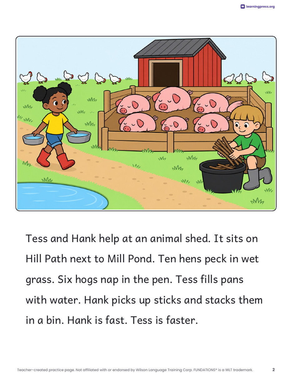 Preview page 3 of Fundations®-Aligned Decodable Reader · Level 2 Unit 4