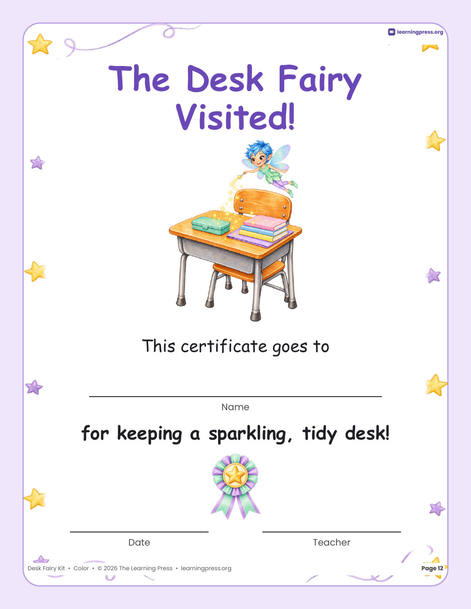 Preview page 3 of Desk Fairy Notes & Reward Coupons · Classroom Management Printable