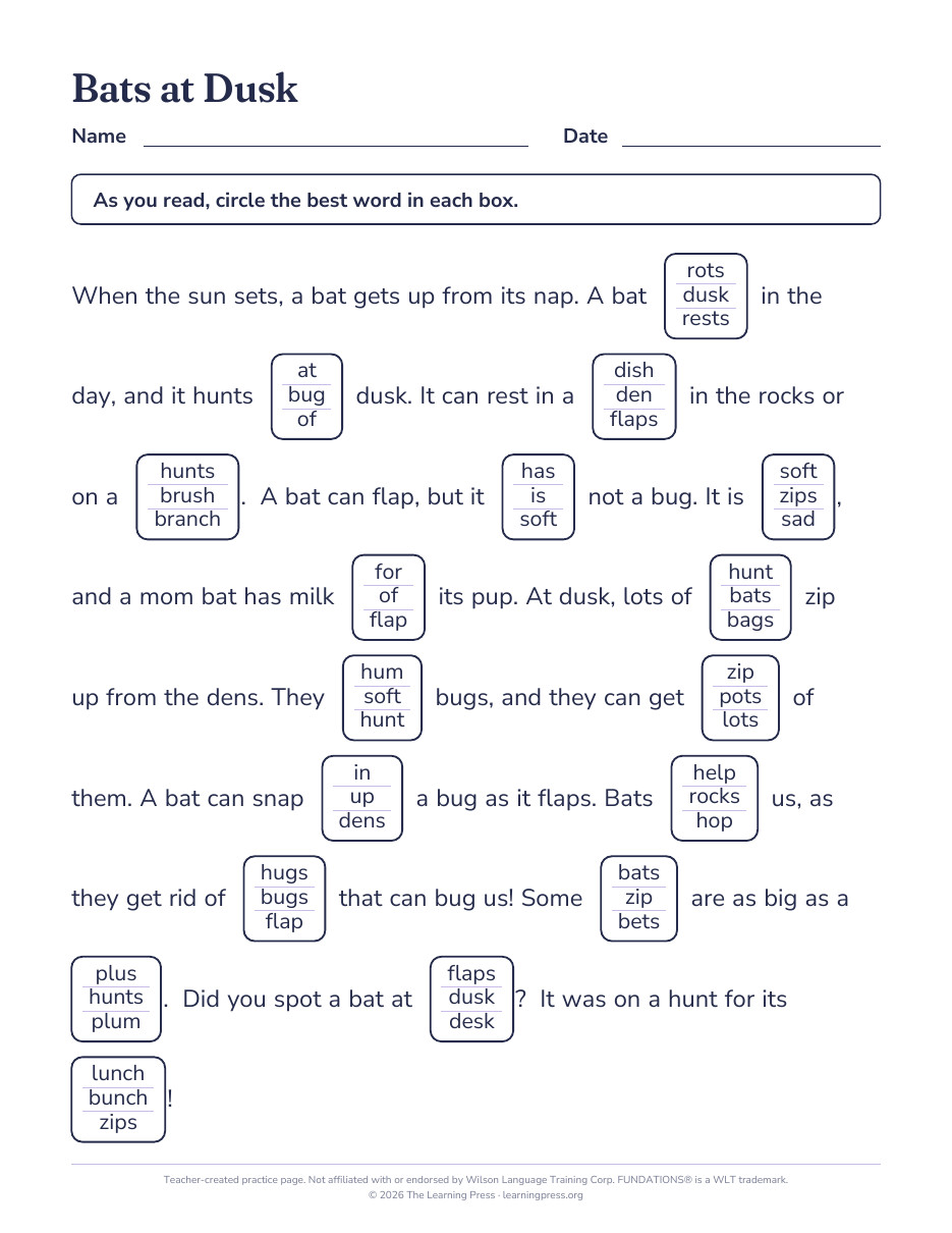 Preview page 4 of Fundations®-Aligned Maze Passages · Level 2 Unit 1