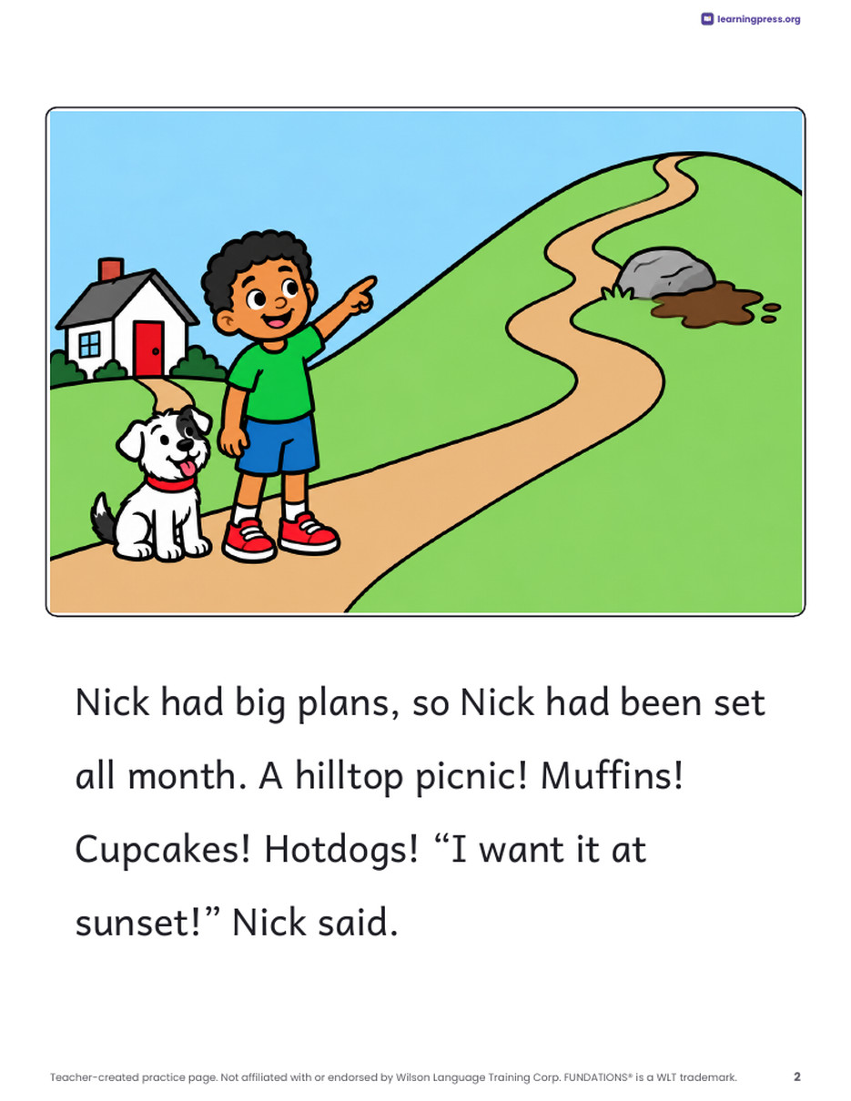 Preview page 3 of Fundations®-Aligned Decodable Reader · Level 1 Unit 12