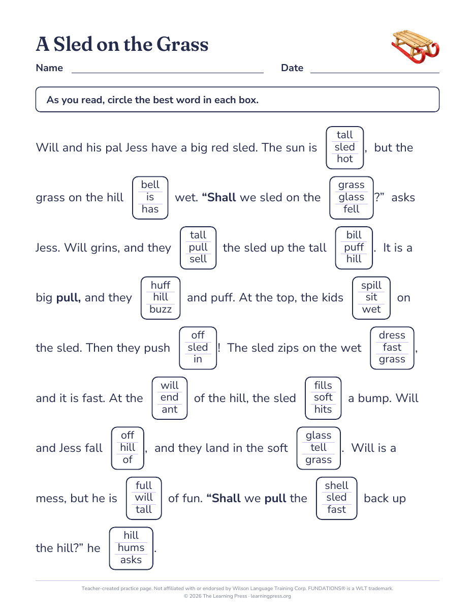Preview page 1 of Fundations®-Aligned Maze Passages · Level 2 Unit 2