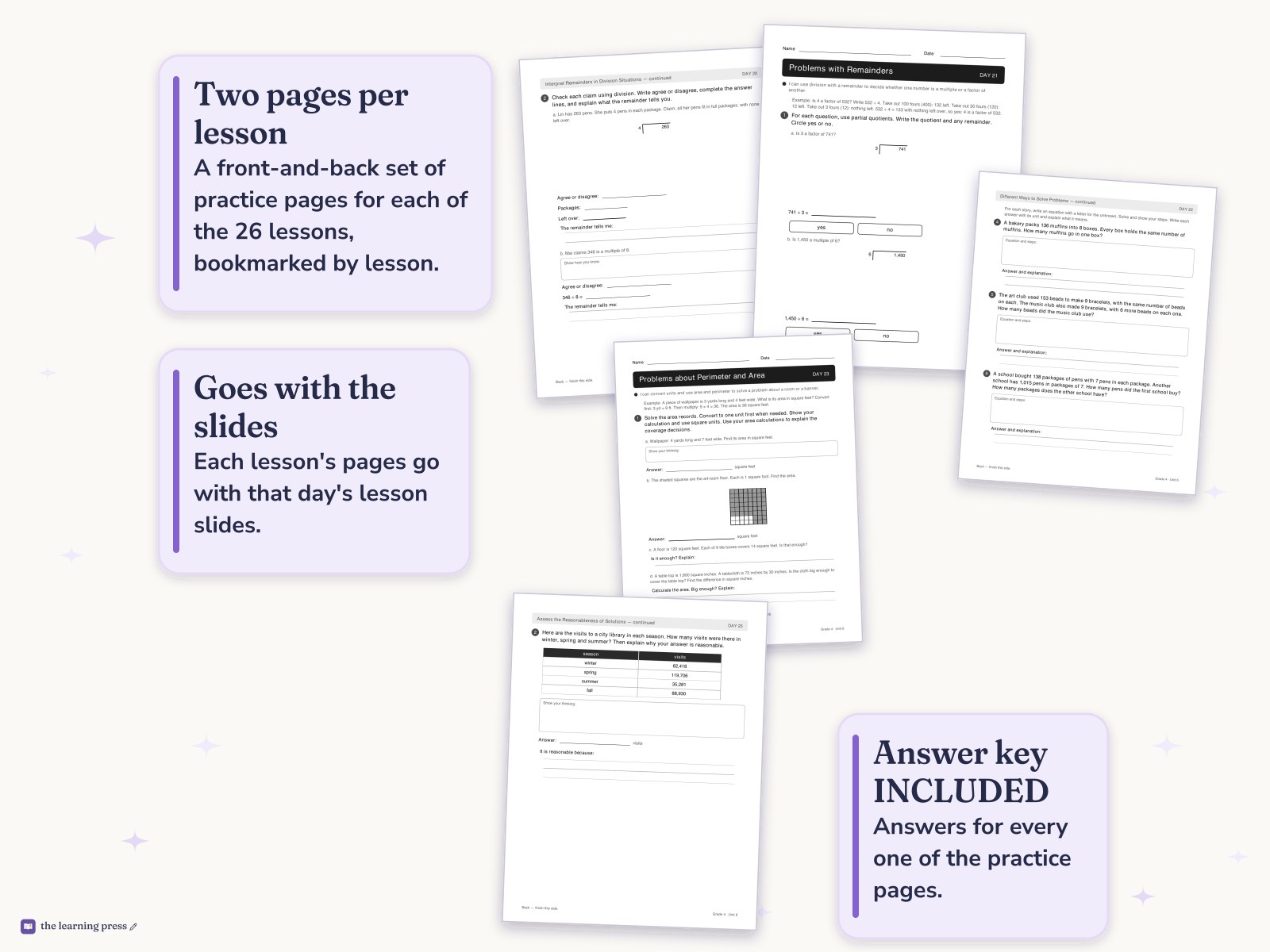 Preview page 4 of Illustrative Math (IM®) Aligned 4th Grade Unit 6 Worksheets: Multiplying and Dividing Multi-digit Numbers