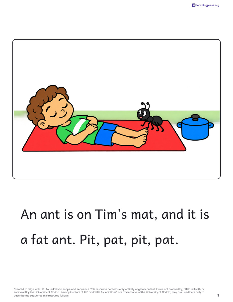 Preview page 4 of UFLI-Aligned Decodable Reader · Lessons 1–12