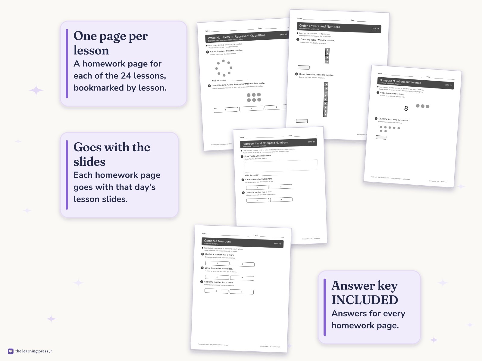Preview page 4 of Illustrative Math (IM®) Aligned Kindergarten Unit 2 Homework: Numbers 1–10