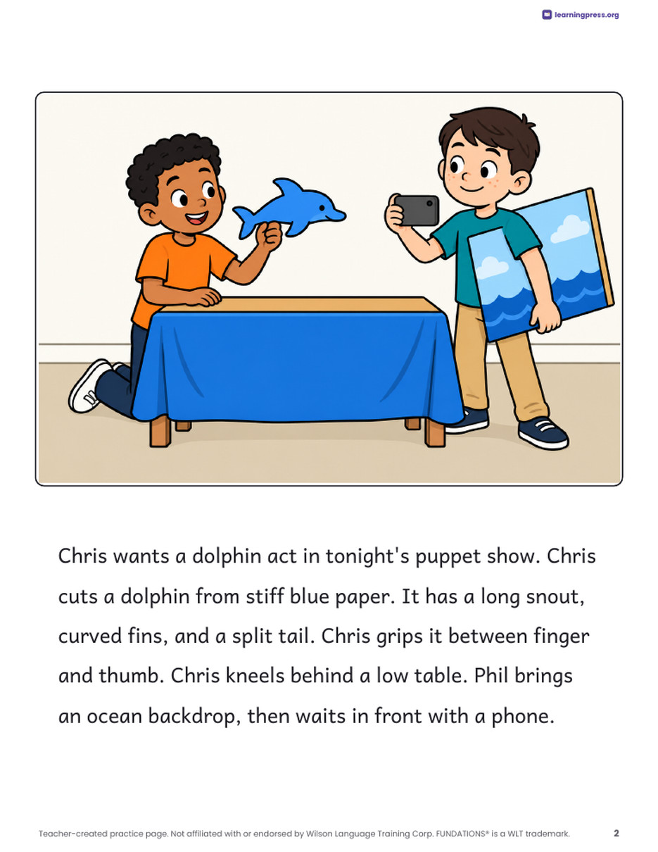 Preview page 3 of Fundations®-Aligned Decodable Reader · Level 3 Unit 13
