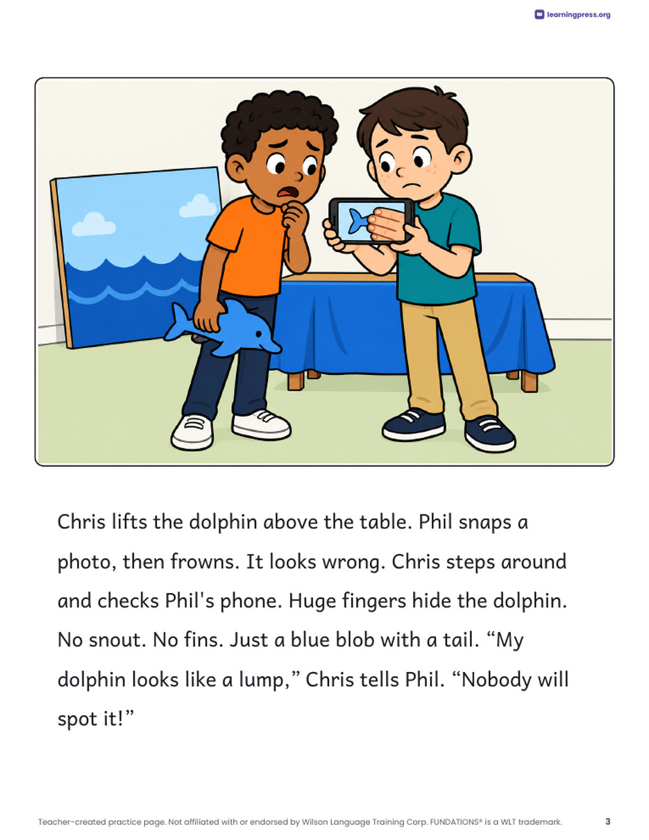 Preview page 4 of Fundations®-Aligned Decodable Reader · Level 3 Unit 13