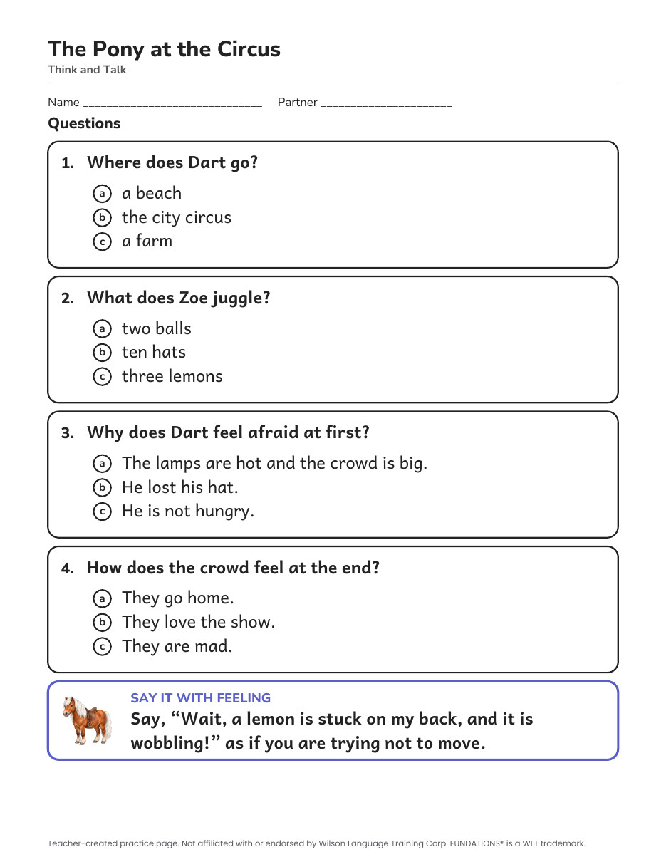 Preview page 3 of Fundations-Aligned Partner Reader's Theater · Level 3 Unit 6