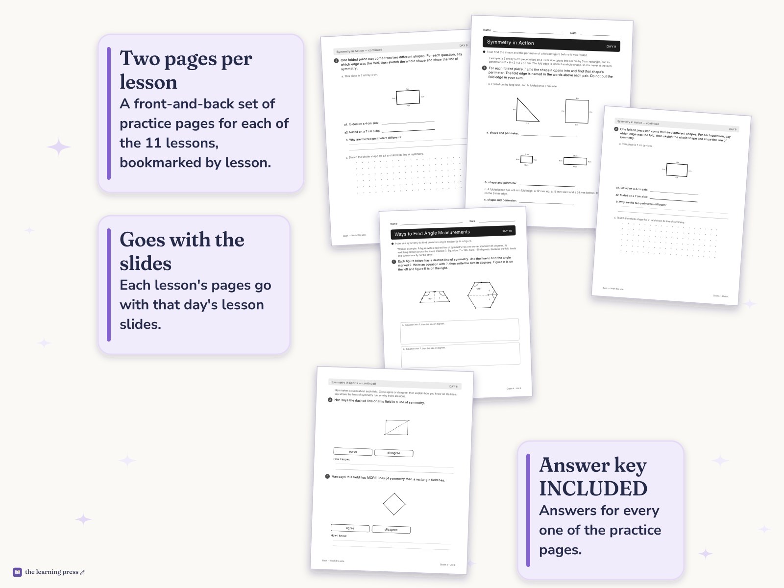 Preview page 4 of Illustrative Math (IM®) Aligned 4th Grade Unit 8 Worksheets: Properties of Two-dimensional Shapes