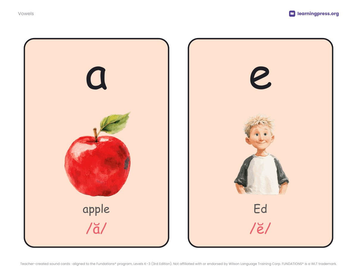 Preview page 1 of Fundations Sound Cards