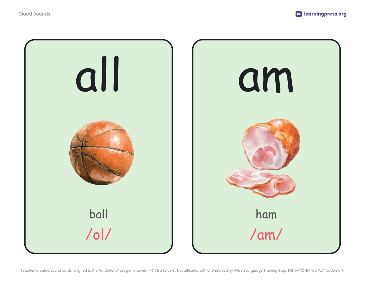 Preview page 3 of Fundations Sound Cards