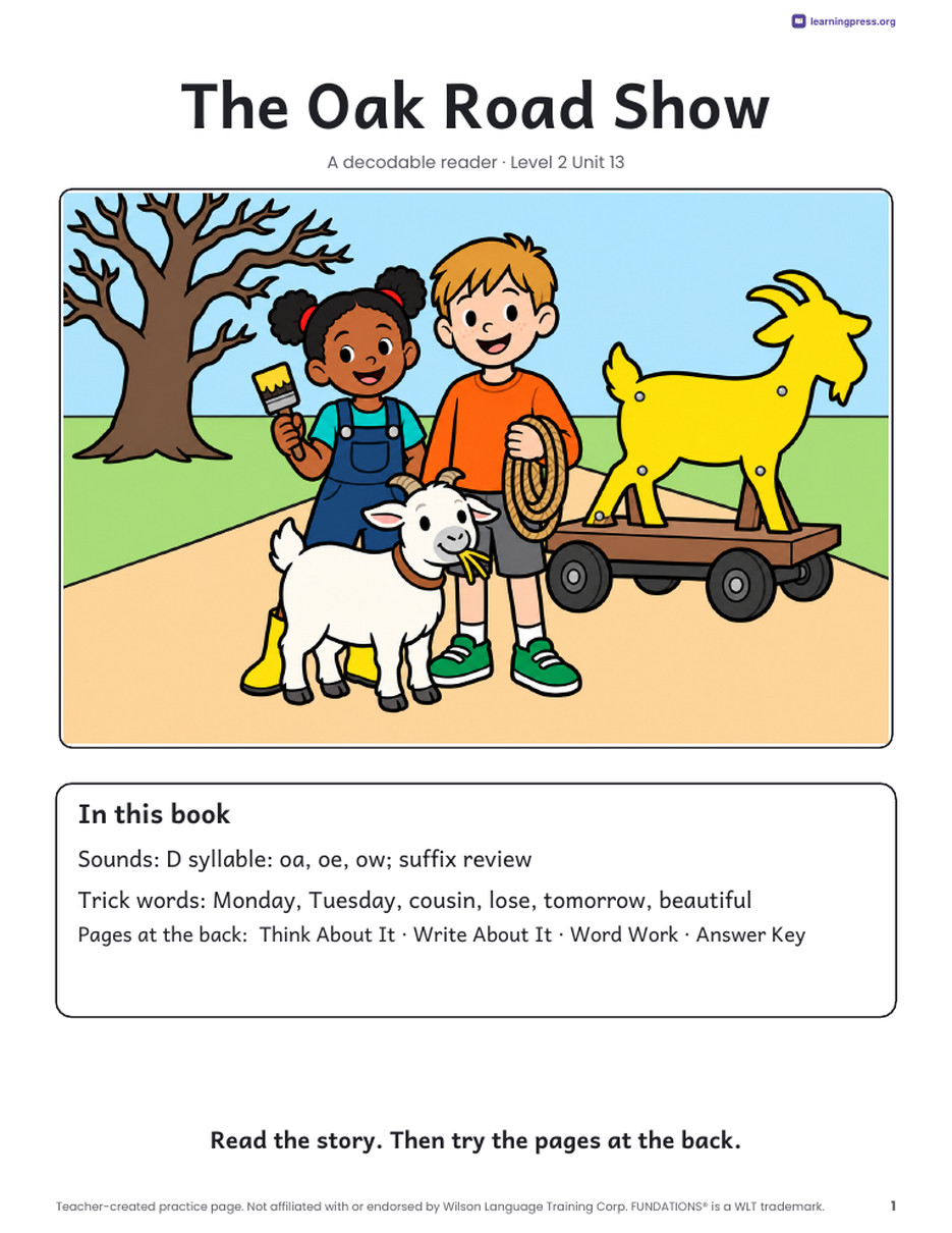 Preview page 2 of Fundations®-Aligned Decodable Reader · Level 2 Unit 13