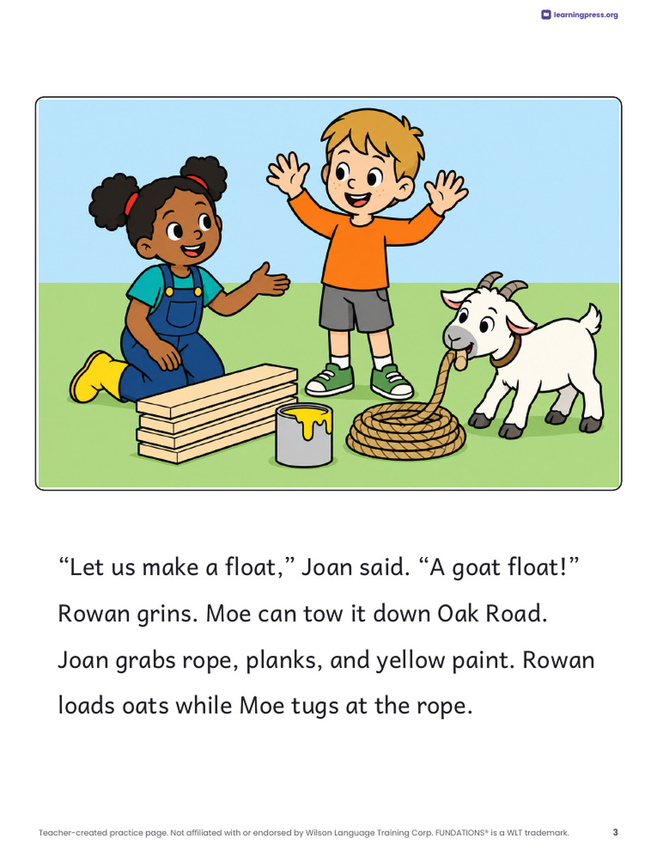 Preview page 4 of Fundations®-Aligned Decodable Reader · Level 2 Unit 13