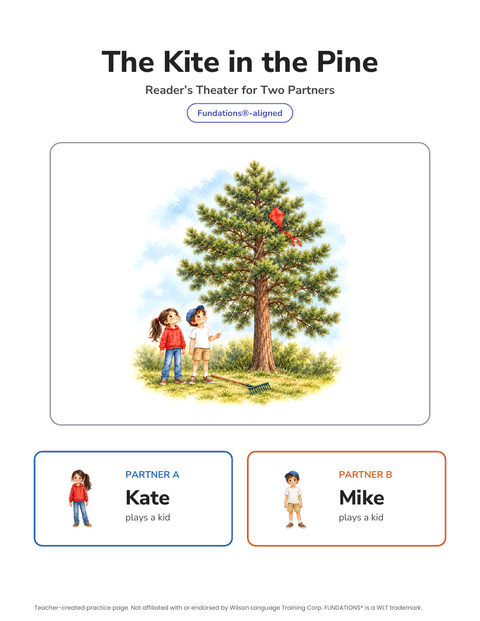 Preview page 4 of Fundations-Aligned Partner Reader's Theater · Level 2 Unit 6